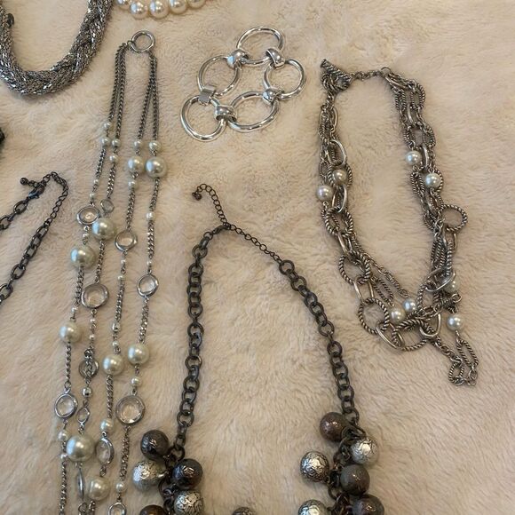 Silver and Gold Necklaces with Chains Pendants and Beads - Picture 5 of 7